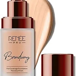 RENEE PRO Broadway Liquid Foundation - Radiance, Full Coverage, Lightweight, Long-Lasting, And Highly Buildable. Delivers Velvety Matte Finish, Infused with Spf 15 & Argan Oil for Nourishment - 30ml-picture-51