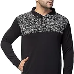 g fashions Men's Fleece Warm Winter Wear Full Sleeve Self Design Sweatshirts with Front Pockets Grey Black Plus (M, L, XL, 2XL, 3XL, 4XL, 5XL)-picture-51