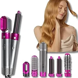 5-in-1 Hair Styler for Women with Hot Air Brush, Brush, Dryer, curler | Ionic Technology | 3 Heat Settings | All-in-One Hair Dryer Brush for Smooth, Frizz-Free Salon Styling-picture-15