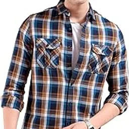 the indian garage co Men's Cotton Slim Fit Shirt-picture-36