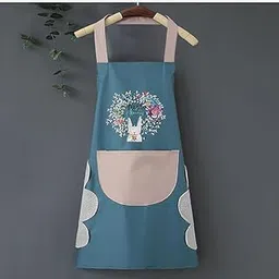 ZIKKIT Waterproof Kitchen Apron for Women with Big Front Pocket Hand-Wiping Towel-picture-26