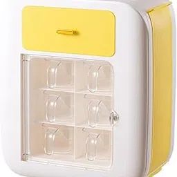 Merishopp Wall Mount Spice Rack Seasoning Storage Box Kitchen Organizer Rack Yellow-picture-10