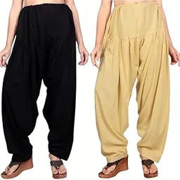 kgn fashion Women's Pure Cotton Semi Patiala Salwar/Patiyala Salwar, Colour - Black, White, Blue, Golden, Maroon, Red, Pink, Mustard-picture-10