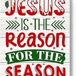 Christmas Decorations Wood Sign Winter Decoration Jesus Is The Reason For The Season Wooden Signs Rustic Hanging Plaque Home Wall Art 8" x 10" Sign Wall Decor for Farmhouse Home Kitchen-image-80