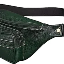 brand leather Stylish Genuine Leather Waist Bag Elegant Style Travel Pouch Passport Holder with Adjustable Strap for Multipurpose Use (Green)-picture-47