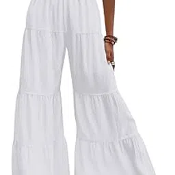 greciilooks Women's Boho Harem Pants | Loose Fit Baggy Trousers with Elastic Waistband | Casual Yoga & Lounge Wear-picture-43