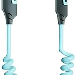 Flavizo 4-in-1 Type C Cable with Spring, Fast Charging USB Cable, Type C to Lightning Cable, High-Speed Transfer USB to Type C Cable, Durable Blue Data Cord for Phones Tablets-picture-23