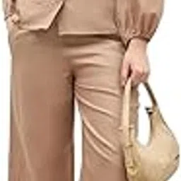 styli Women's Regular Fit Co-Ords (7012206705_Brown M)-picture-49