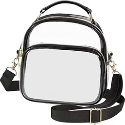 Clear Sling Bag Daypack Storage Tote Cute Men Traveling Women Clear Backpack Black | Womens Handbags & Bags-image-23