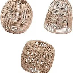 TRENDYNEST® 3X Retro Pendant Lamp Shade Handwoven Rattan Lampshade for Living Room Hotel | Home & Garden | Lamps, Lighting & Ceiling Fans | Lamp Shades-picture-11