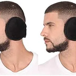 fabseasons Black Headwear Faux Fur Ear Muffs/Ear Warmers - Behind The Head Style Winter Earmuffs for Men & Women, Pack of 2-picture-31