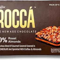 Rocca Chocolates | Coffee Brittle Pack of 6 | Gourmet Dark Chocolate with Caramel, Roasted Almonds & Coffee Beans | As Seen on Shark Tank | Chocolate Gifting | Gluten Free | 50% Nuts - 108Gms-picture-20