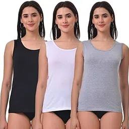 Adira | Inner Tank Top Women | Inner Tank Top | Wide Fabric Shoulder | Round Neckline | Layering Under Sheer Short Tops, Tees & Shirts | Offers Full Coverage | Pack of 3-picture-10
