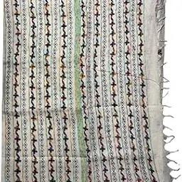 Sanavi's Saree Kuthir Handwoven Pure Cotton Handloom Khesh Kantha Saree with Blouse Piece inside (Creame Colour 4)-picture-24