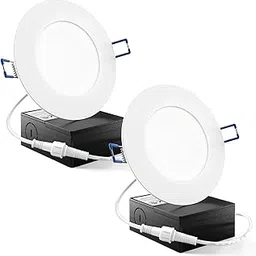 Sunco Lighting 4" Ultra Slim LED Recessed Ceiling Lights Slim, 5000K Daylight, Dimmable, 10W = 60W, Smooth Cut, Slim, 2-Pack with Connection Box - Energy Star ETL T24-picture-44