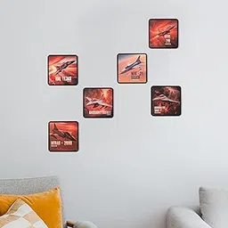 GKD Wooden Fighter Jet Wall Décor – Patriotic Art | MDF Wall Hanging for Home, Study Room, Office | Indian Air Force Themed Gift | 5.5 x 5.5 inch-image-24