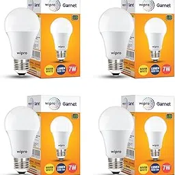 wipro e27 LED Warm White Bulb (Garnet, 7 Watts) - Pack of 4-picture-28