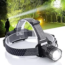 Aikertec LED Headlamp Rechargeable, 5000 Lumens Bright Flashlight, Zoomable, Waterproof Head lamp for Adult, for Outdoor Camping, Running, Fishing-picture-13