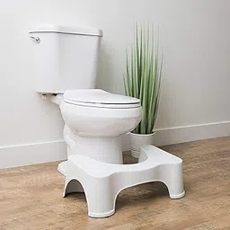 AMULAKH Squat Stool for Western Toilet Portable Comfortable Sturdy Foot Step for Potty Training Kids Adults White(50X28X18 cm)-picture-22