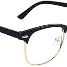 mashamart® Blue Cut Antiglare Computer Eyeglasses For Men And Women | Blue Light Filtering Glasses For Computer And Mobile |100% UV Protection | Classic Half-Rim Reading Glasses, Black and Gold Frame-picture-20