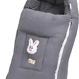 NME COLLECTION Velvet Baby Carry Bed Infant Lounger Sleeping Bag 3 in 1 for New Born Babies (0-6 Months) Baby Fur Material Portable Travelling Bed for Infants with Super Soft Inner-image-35