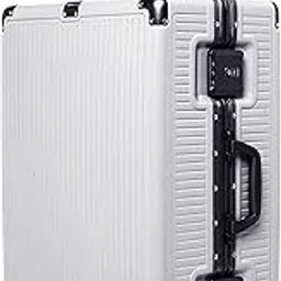 swiss military Black Gold Collection Kinetic 20 Inch Hard Cabin Size Trolley Bag & PP Body with Aluminium Frame, TSA Lock, 360 Degree Wheeling System Luggage Trolley Bag, Wet Pouch Organizer-White-picture-20