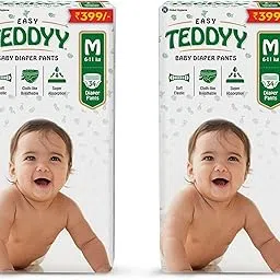 TEDDYY Baby Diapers Pants Easy Medium 68 Count (Pack of 2)-picture-24