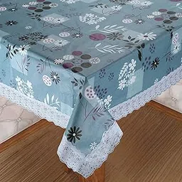 REVEXO PVC Waterproof Table Cover Brown Flower Design Upto 2-4 Seater Centre Table Cover Size 40x60 inches -REV-010-picture-11