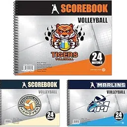Team Customized Volleyball Scorebook – 24 Match Spiral Volleyball Scorebook with Season Totals and Team Roster Sheet – Premium Paper Volleyball Score Sheet for Rally Scoring-picture-29