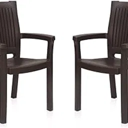 Nilkamal Platinum Plastic Chair (Set of 2 Pcs) - Season Rust Brown-picture-19