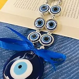 Glass Evil Eye Hanging for Home Car & Office | 6 Eye Evil Eye for Home Entrance | Turkish Evil Eye | Hanging for Good Luck & Prosperity | 6 Eye, Blue-picture-15