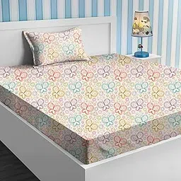 Kids Bedsheet with 1 Pillow Cover for Single Bed – Cute and Fun Print Sheets for Boys & Girls, Ideal for Children’s Room, Perfect for Kids Room – Size 5' x 7.5 (Butterfly)-image-4