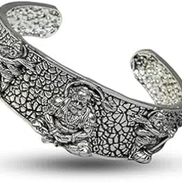 Hanuman Ji Kada Silver-Polished | Unisex Adjustable Bracelet | Divine Spiritual Kada for Men & Women-picture-19