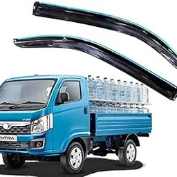 Auto Royal ompatible Chromeline Silverline Door Visor Wind Deflector for Tata Intra Set of 2 Pieces-picture-20