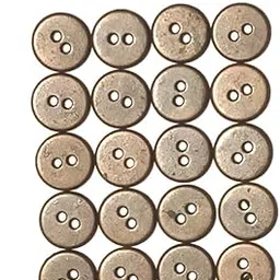 Metal Buttons 2 Holes, Metal Buttons for Sewing, Craft and Embroidery (50 Pieces, 1 CM, 10 mm)-picture-57