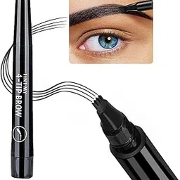 SPECULO Eyebrow Liquid Makeup Pen with 4 Micro-Fork Tip Brow, Flawless Natural-Looking Brow, Waterproof, Long-Lasting & Smudge Proof, Microblading Clear Eyebrow Pen | Stays on All Day (Black)-image-92