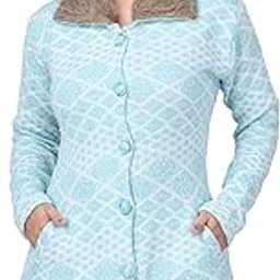 pipasa Women Computer Design Knitted Woolen Winter Wear Fur Collared Long Cardigan for Women (BINDU Fur)-picture-54