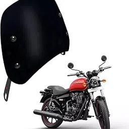 Sterling Windshield/Tinted Flyscreen with All Necessary Fittings Compatible with RE Thunderbird 350x&500c 350 Only- Black-image-27