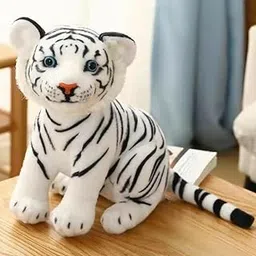 Tickles Siberian Tiger Soft Stuffed Plush Animal Toy for Kids Birthday Gifts (Color: White: Size: 35 cm)-picture-24