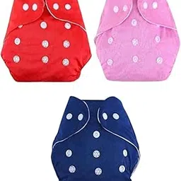 Kids Baby All in One Washable Reusable Adjustable Cloth Diapers and Insert/LIners (Cloth Diapers, (Pack of-3)-image-29