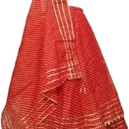 Parth Fashion Women/Girls Traditional/Casual Bandhani Bandej Kota Doria With Gota Pati Hand Work Lace Border Ready to Wear Lehenga & Dupatta With Unstitched Blouse-200-picture-42