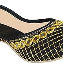 sdshopping Fancy Ladies Jutti and Mojari Black-picture-13
