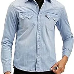 levi's Men's Solid Slim Fit Shirt (18259-0044_Blue-picture-20