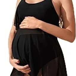 snappsy Maternity Swimsuit Soft Summer Portable Costume Swimming Swimdress Beachwear-picture-26