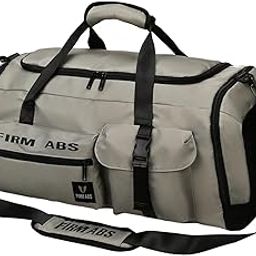 calandis Gym Bag with Shoe Compartment Portable Travel Duffle Bag for Trips Gym Beach Grey | Gym Bags-picture-5