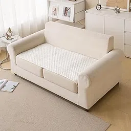 House of Quirk Printed Sofa Cover for Indian Sofa Set – Quilted, Washable & Durable Fabric Protector (Two Seater, Snowflake, 70x120 cm)-picture-17