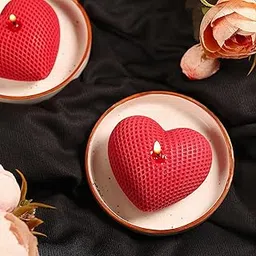 Parkash Candles Premium Paraffin Wax Rose Fragranced Braided Heart Shape Candle || Valentine's Day || Home Decor-image-17