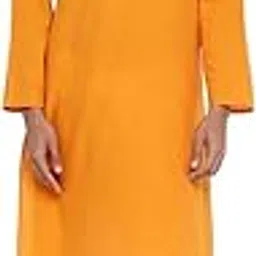 fabindia Men Cotton Long Kurta LIM Fit Yellow-picture-18