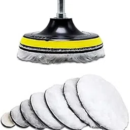 DIY Crafts 2 Pcs, 3"inch Only Wool Felt Pad, Car Polisher Polishing Pad Sponge Buff Buffing with Drill Adapter Waxing Auto Repair Cleaning Too(2 Pcs, 3"inch Only Wool Felt Pad)-image-51