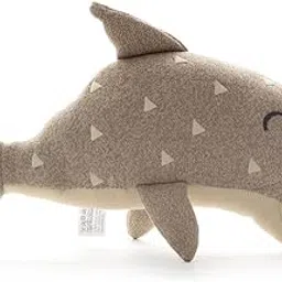 Pluchi Baby Shark Cotton Knitted Stuffed Soft Toy (Stone & Natural)-picture-56